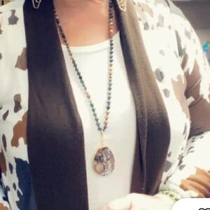 Park Lane FOREST Stone Pendant Necklace